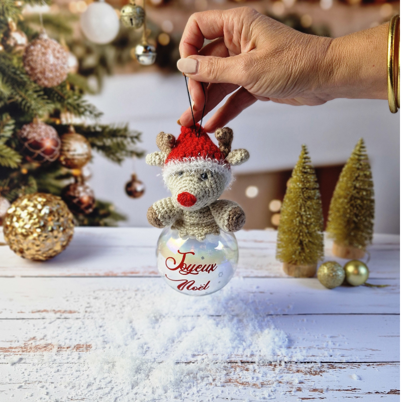 Boule de Noël Cerf Joyeux Noël – Image 2