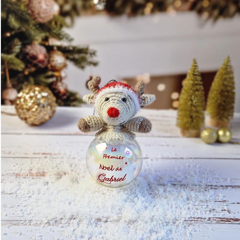 Boule de Noël Cerf Personalisable