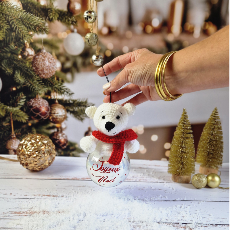 Boule de Noël Ours Polaire Joyeux Noël – Image 2