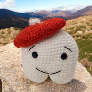 Dent de lait au crochet - Quenot berret rouge